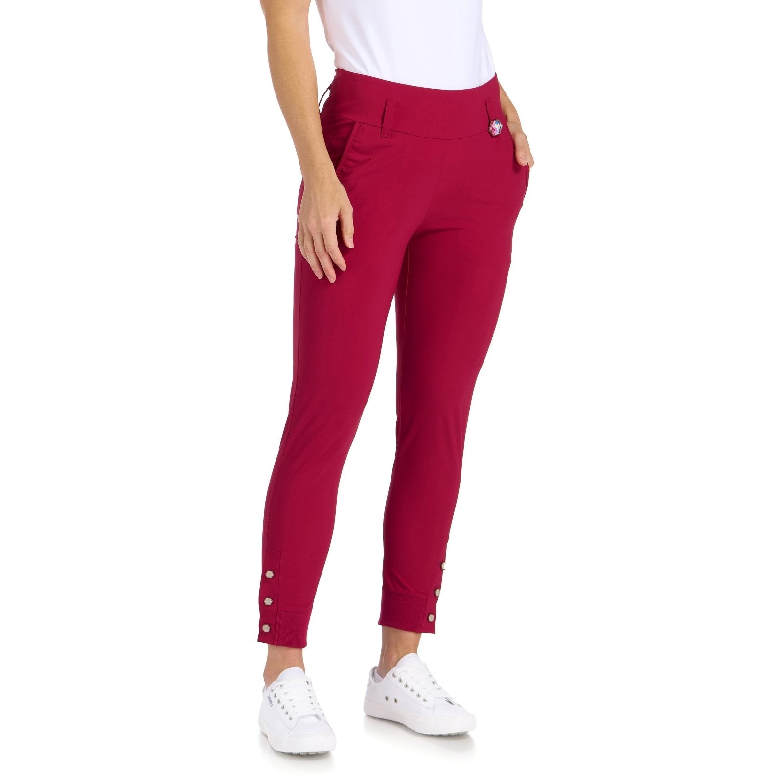 Ariana Slim Crimson Jogger - SwingDish Women&