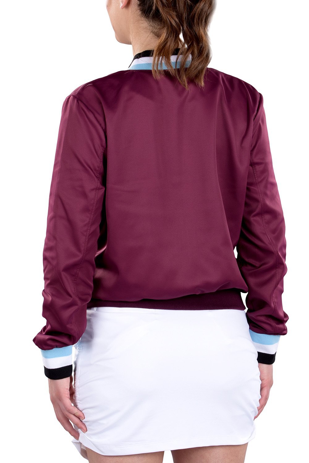 Berlin Mulberry Bomber Jacket Rear View | Women&