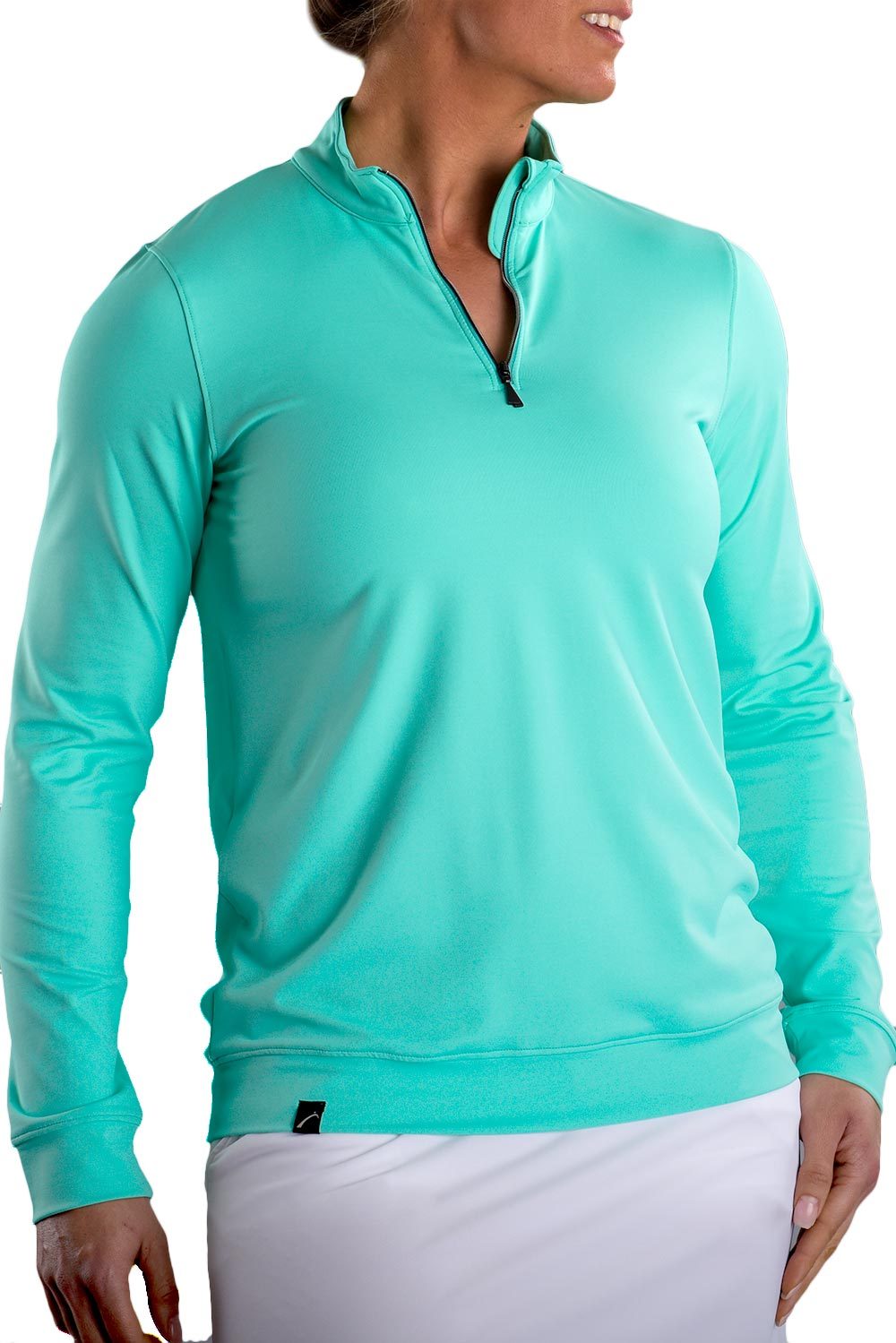 Boyfriend Pullover Mint Front View | Women&