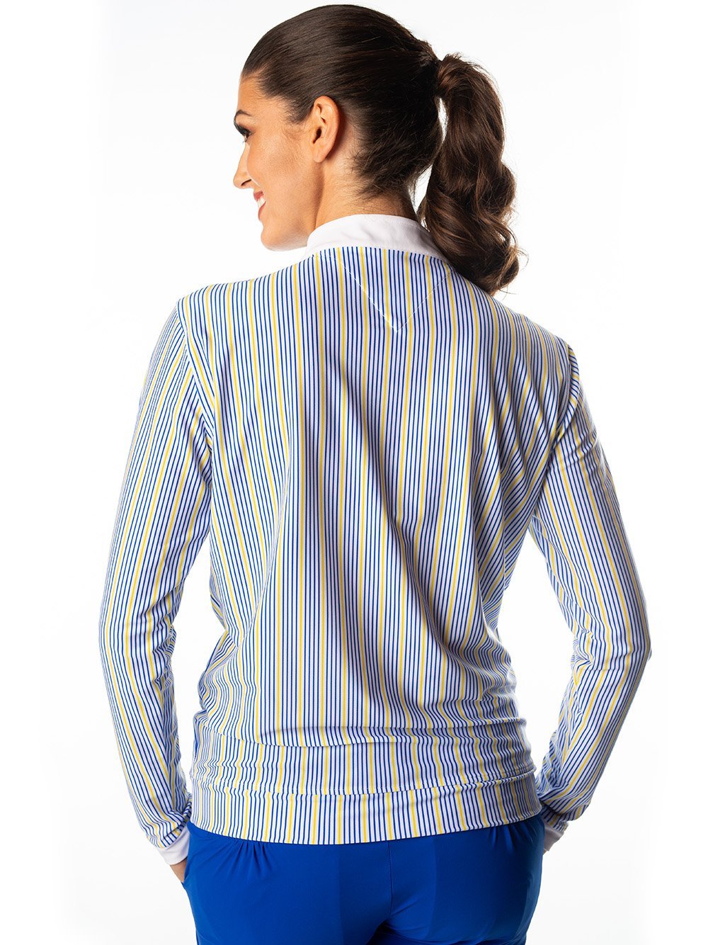 Woman Wearing SwingDish Boyfriend Pullover Product View 3