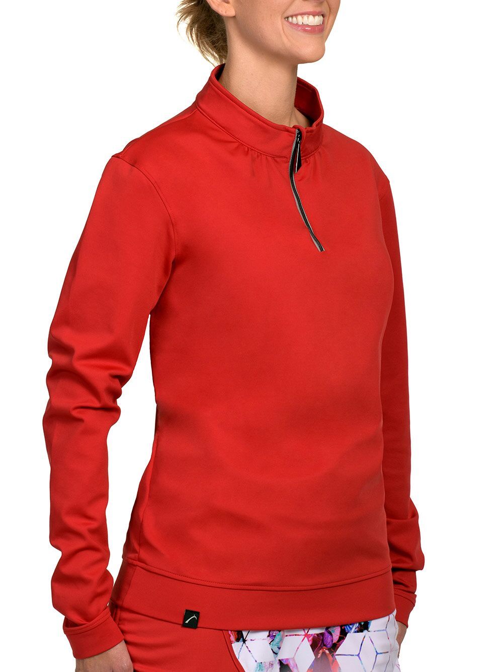 Boyfriend Pullover Red Front View | Women&
