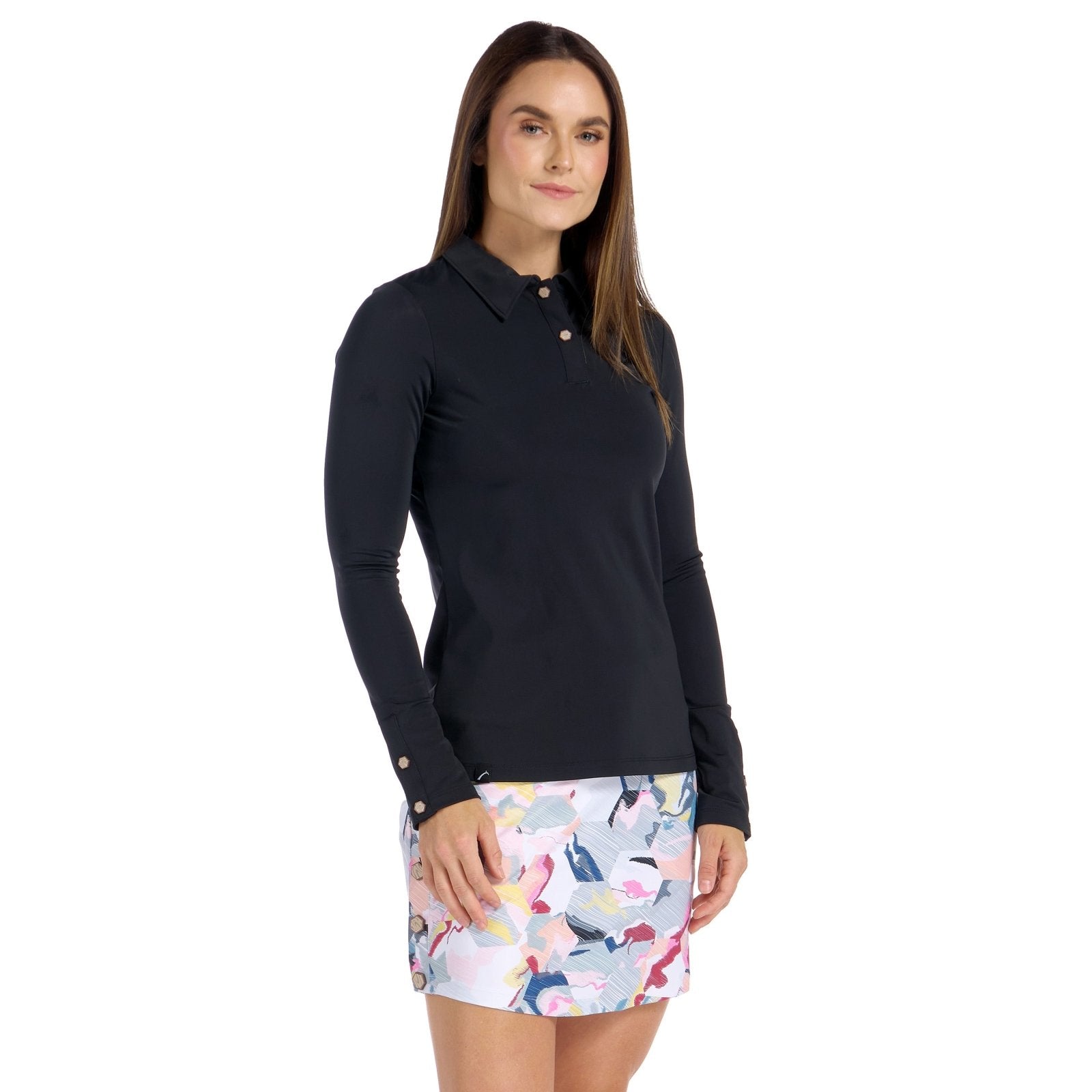 Clara Long Sleeve Black Top - SwingDish Women&