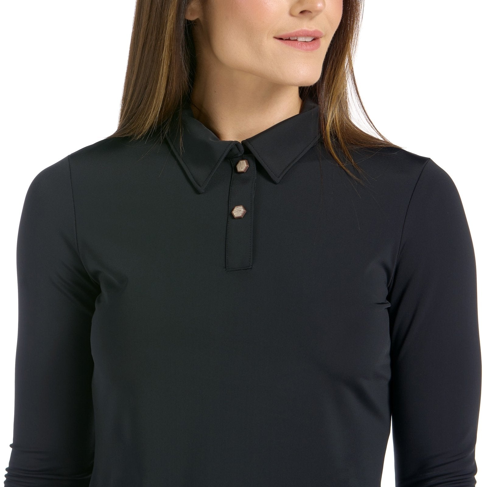 Clara Long Sleeve Black Top - SwingDish Women&