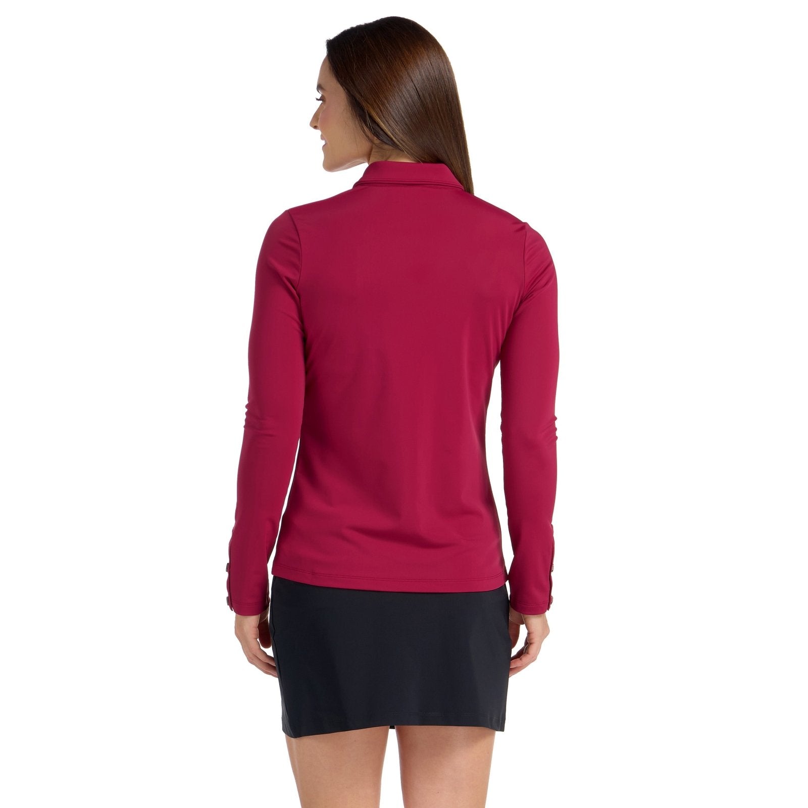 Clara Long Sleeve Crimson Top - SwingDish Women&