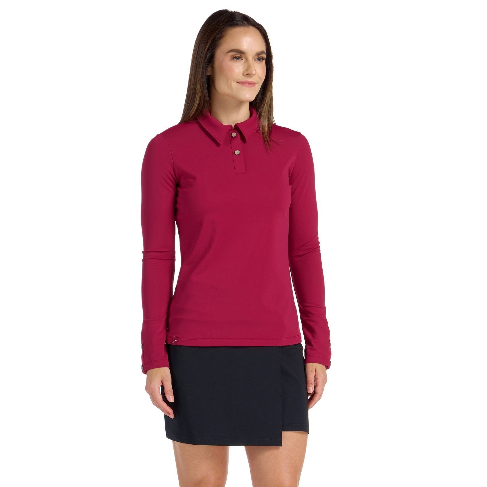 Clara Long Sleeve Crimson Top - SwingDish Women&