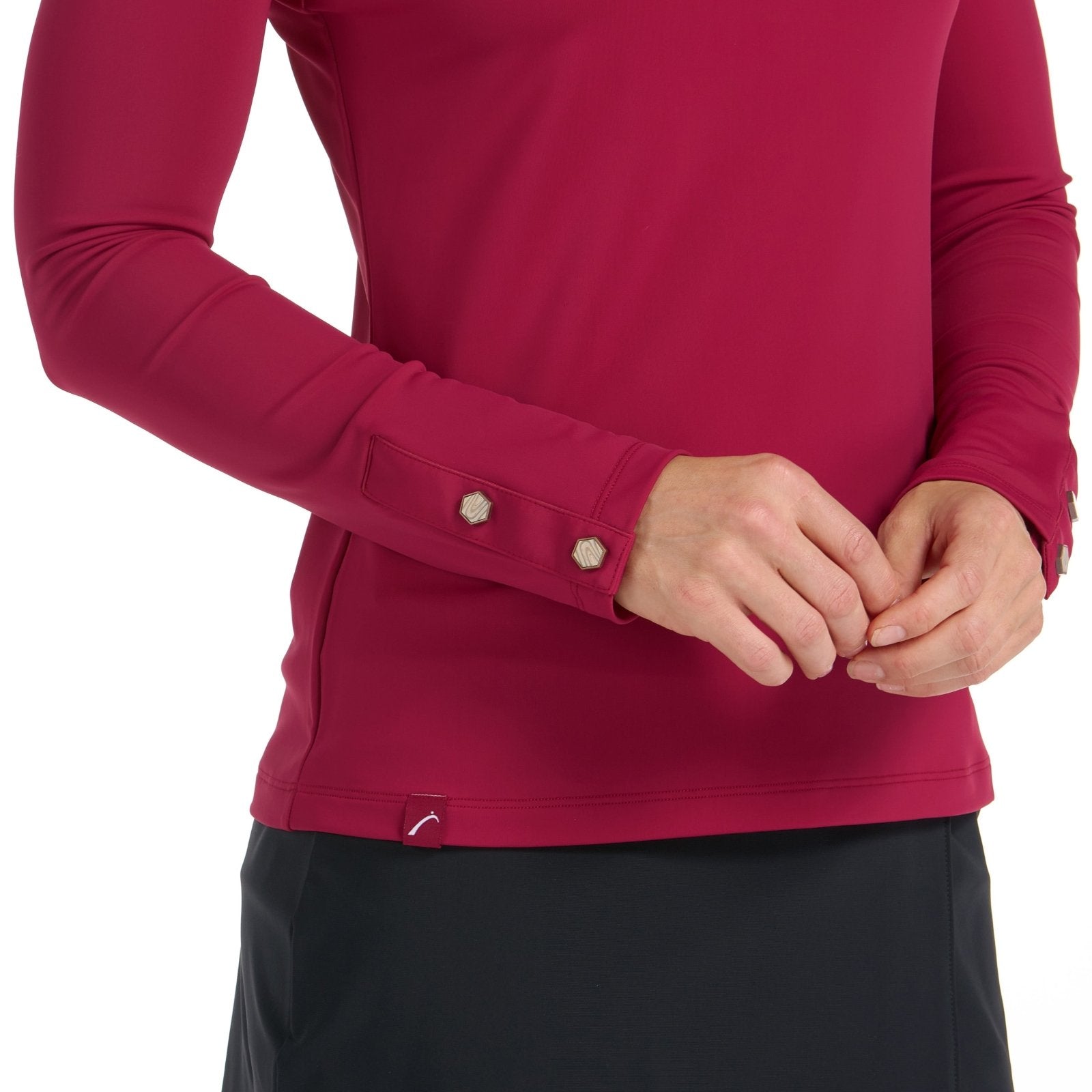 Clara Long Sleeve Crimson Top - SwingDish Women&