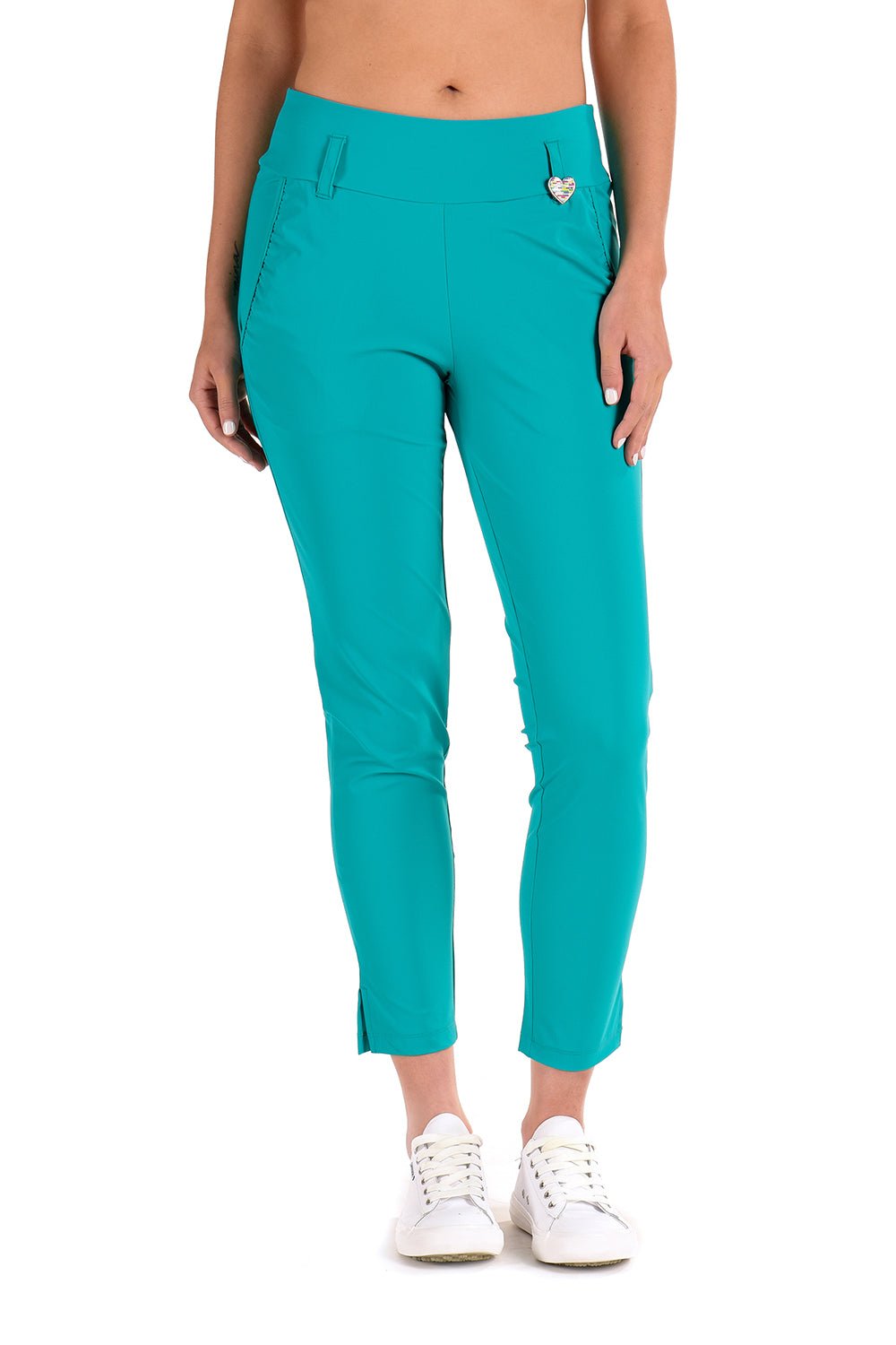 Linda Teal Slim Pant - SwingDish Women&