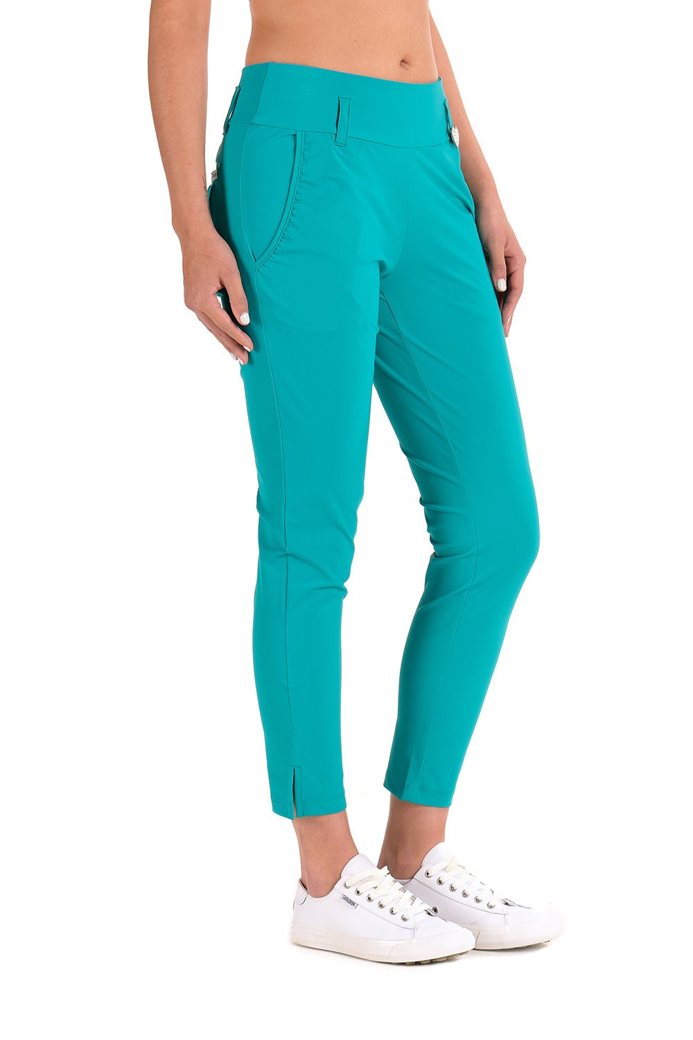 Linda Teal Slim Pant - SwingDish Women&