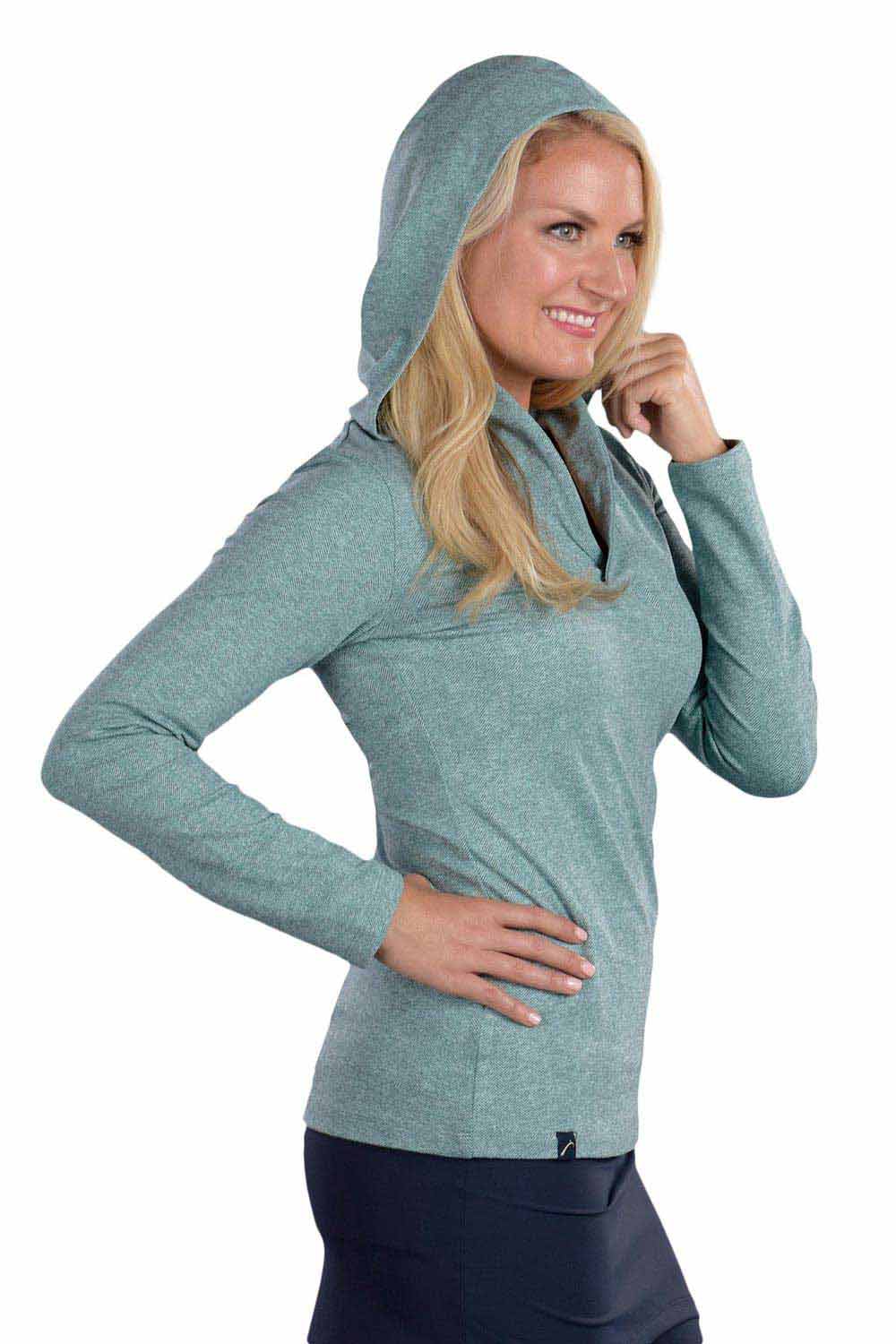 Melanie Collared Hoodie - Mint - SwingDish