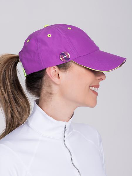 Neon Purple Hat Side View | Women&
