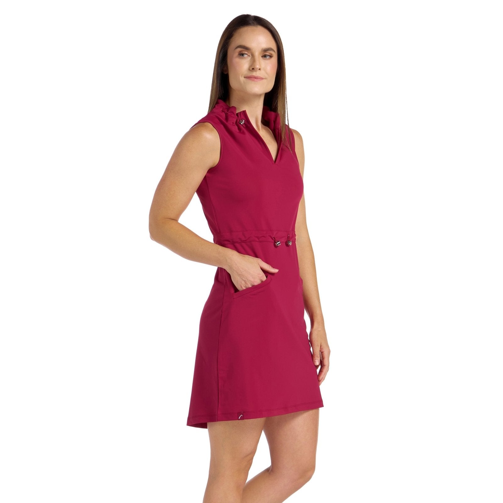 Paulette Crimson Dress - SwingDish Women&