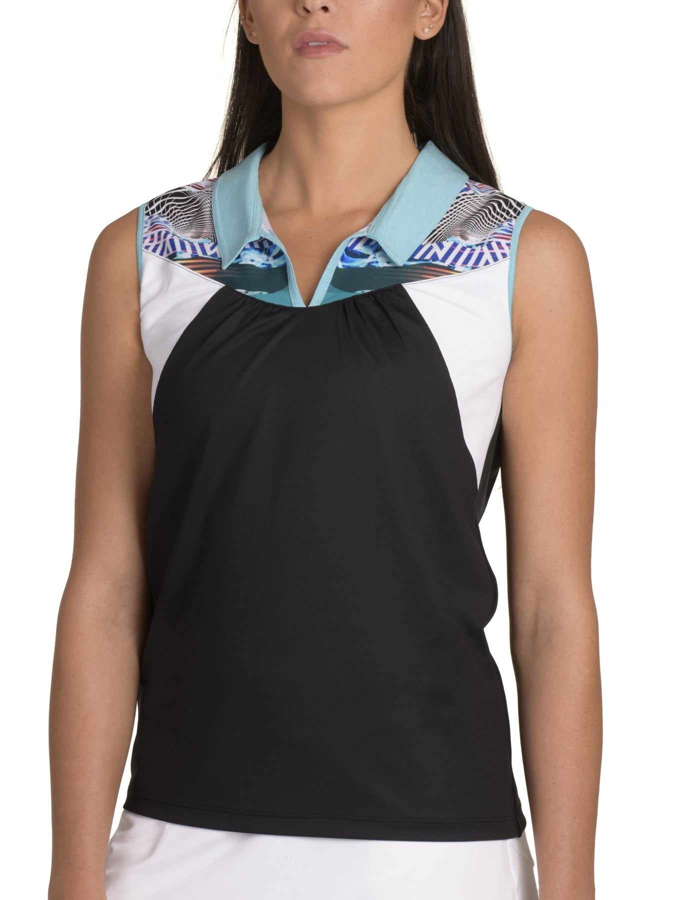 Woman Wearing SwingDish Savannah Black/Print - FINAL SALE Product View 1